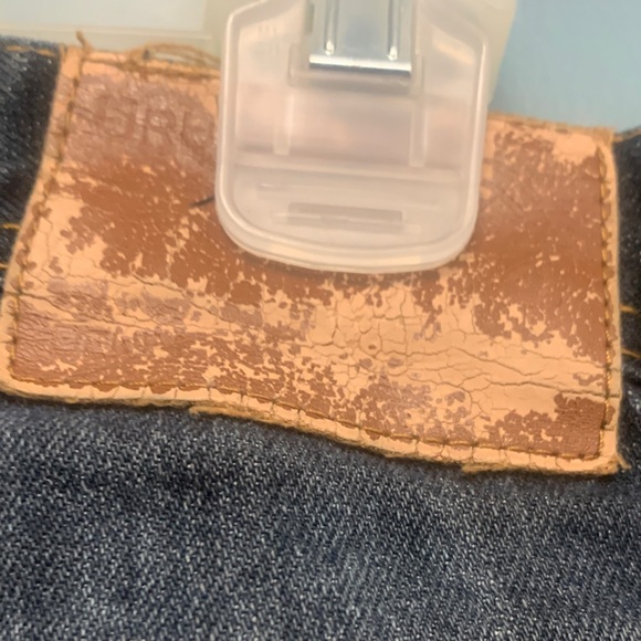 Urban Man Men's Straight Dark Blue Distressed Jeans - Picture 5 of 7